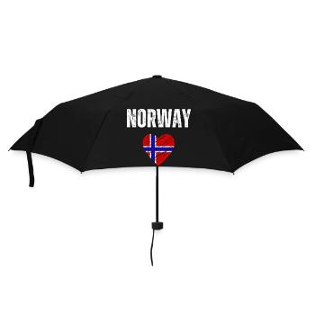 J’aime la Norvège, drapeau de la Norvège - Parapluie standard - noir - Devant