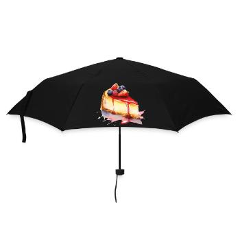 Cheesecake Watercolor Fruit Graphic - Umbrella (small) - black - Front