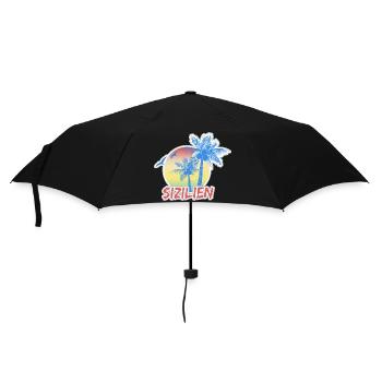 La Sicile comme vacances - Parapluie standard - noir - Devant