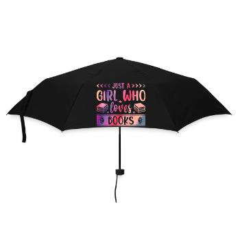 Just a girl who loves books - Regenschirm (klein) - Schwarz - Vorne