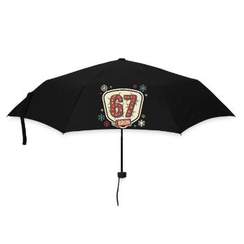 67 Bruh Christmas Meme Funny Cute Gift - Umbrella (small) - black - Front