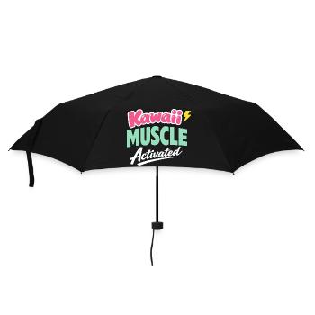Anime Strong Girl Taking The Force In - Umbrella (small) - black - Front