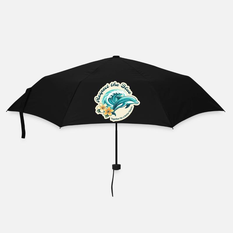 Protect the Blue - Dolphin - Umbrella (small) - black