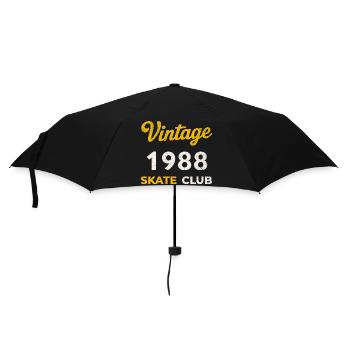 Vintage 1988 Skate Club Retro Geburtsjahr Geschenk - Regenschirm (klein) - Schwarz - Vorne
