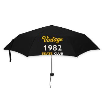 Vintage 1982 Skate Club Retro Geburtsjahr - Regenschirm (klein) - Schwarz - Vorne