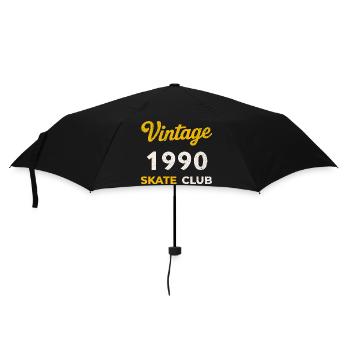 Vintage 1990's Skate Club Retro Birth Year Gift - Umbrella (small) - black - Front