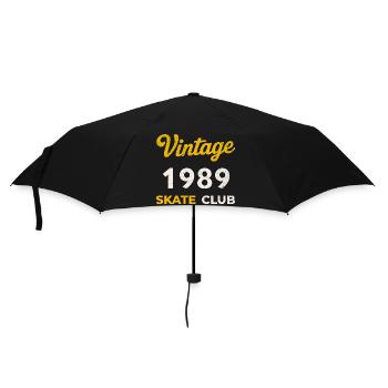 Vintage 1989 Skate Club Retro Geburtsjahr Geschenk - Regenschirm (klein) - Schwarz - Vorne