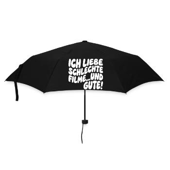Ich liebe schlechte Filme und gute - Regenschirm (klein) - Schwarz - Vorne