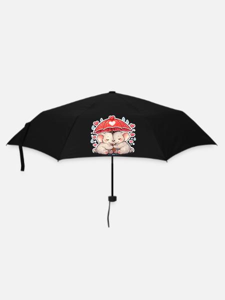 Kuschelelefanten Regenliebe - Regenschirm (klein) - Schwarz