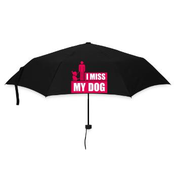 Mon chien Dog Amamant Dog Love Logo de blague - Parapluie standard - noir - Devant