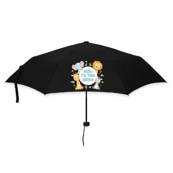 Baby Neugeborenes Safari Tiere New To The Crew - Regenschirm (klein) - Schwarz - Vorne