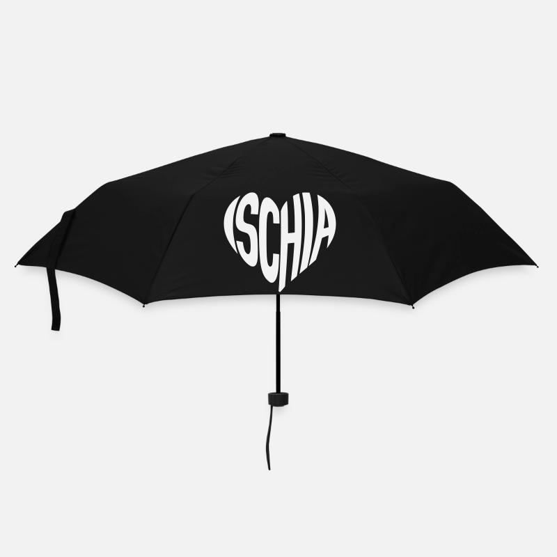 Ischia Heart Shape Typo - Umbrella (small) - black