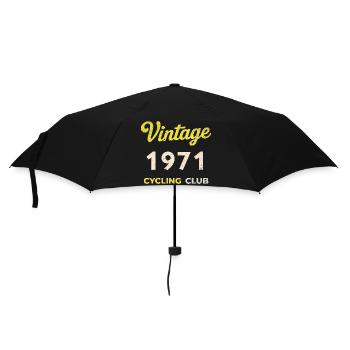 Vintage 1971 – Cycling Club Retro Birth Year - Umbrella (small) - black - Front