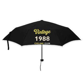 Vintage 1988 – Cycling Club Retro Birth Year - Umbrella (small) - black - Front