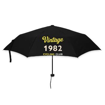 Vintage 1982 – Cycling Club Retro Birth Year - Umbrella (small) - black - Front
