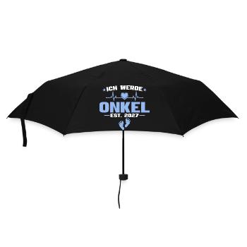 Ich werde Onkel 2027 - Baby Ankündigung Geschenk - Regenschirm (klein) - Schwarz - Vorne