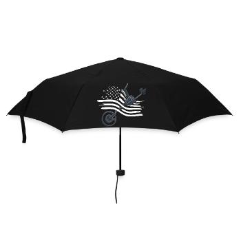 Le drapeau américain du détecteur de métaux sonde l’Amérique - Parapluie standard - noir - Devant