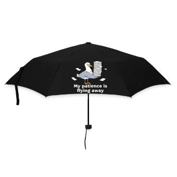 Seagull patience at the end of office work - Umbrella (small) - black - Front