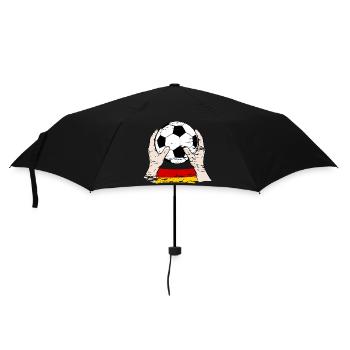 Deutscher Fußball Deutschland used - Regenschirm (klein) - Schwarz - Vorne