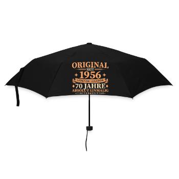 Original 1956 Jahrgang geboren 70. Geburtstag - Regenschirm (klein) - Schwarz - Vorne