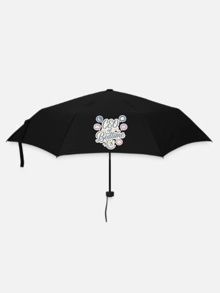 CEO von Bedtime: Sleepy Icons - Regenschirm (klein) - Schwarz