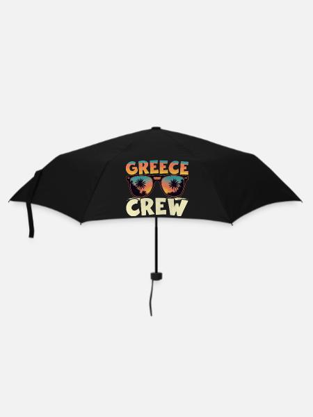 Greece Crew - Regenschirm (klein) - Schwarz