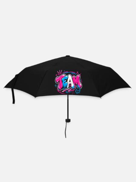 Team - Regenschirm (klein) - Schwarz