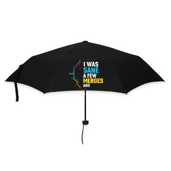 Vor ein paar Merges war ich noch bei Verstand, Programmierer-Humor - Regenschirm (klein) - Schwarz - Vorne