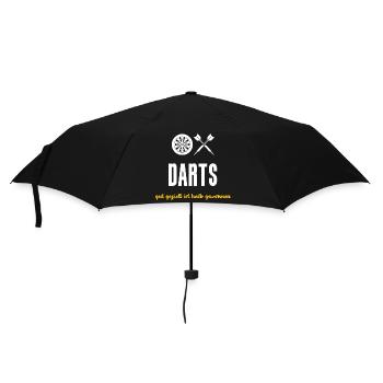 Darts Dartscheibe Pfeile Gut gezielt - Regenschirm (klein) - Schwarz - Vorne
