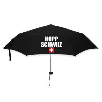Hopp schwiiz - Parapluie standard - noir - Devant