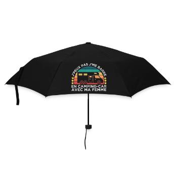 J'me barre en camping-car avec ma femme vintage - Parapluie standard - noir - Devant