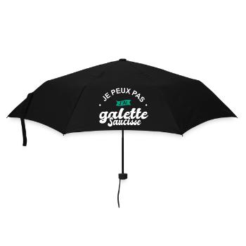 je peux pas j ai galette sausisse bretagne - Parapluie standard - noir - Devant