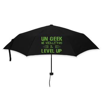 Un Geek Ne Vieillit Pas Il Level Up - Parapluie standard - noir - Devant