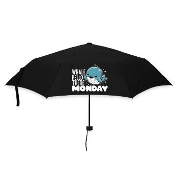 WAL HALLO MONTAG - Regenschirm (klein) - Schwarz - Vorne