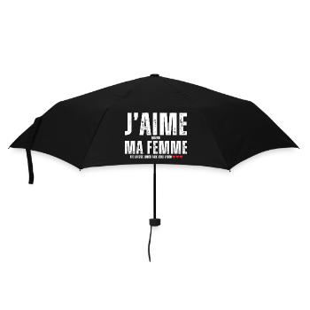 J' aime ma femme humour gaming cadeau pour gamer - Parapluie standard - noir - Devant