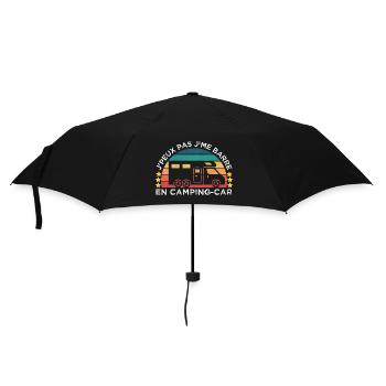 J' peux pas j'me barre en camping-car humour rétro - Parapluie standard - noir - Devant