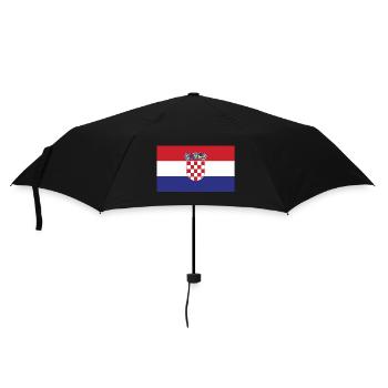 Croatia flag - Umbrella (small) - black - Front