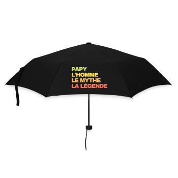 Papy homme mythe légende humour grand-père cadeau - Parapluie standard - noir - Devant