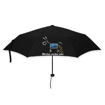 Märchen werden wahr - Goldesel - Photovoltaik - Regenschirm (klein) - Schwarz - Vorne
