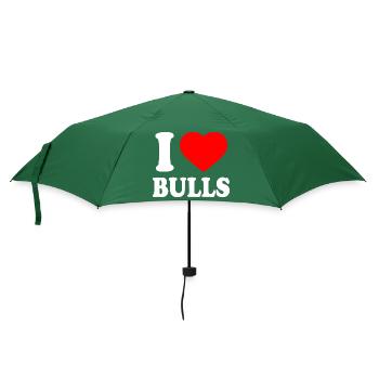 I love bulls - Umbrella (small) - bottlegreen - Front