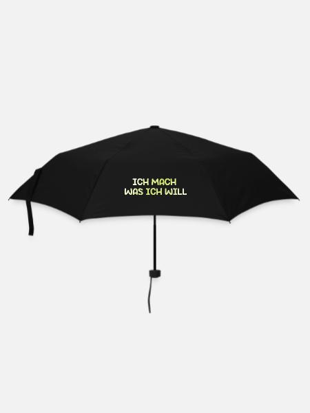 ich mach was ich will - Regenschirm (klein) - Schwarz