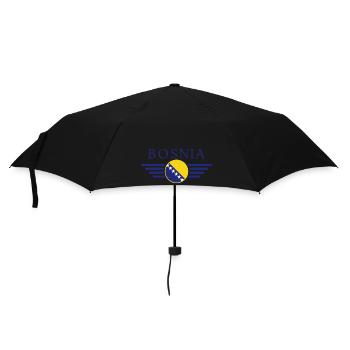 Ich liebe Bosnien, Eleganz Stil Design T-Shirt - Regenschirm (klein) - Schwarz - Vorne