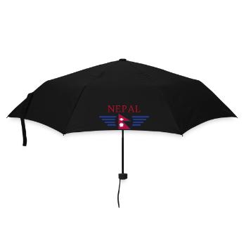Ich liebe Nepal, Eleganz Stil Design T-Shirt - Regenschirm (klein) - Schwarz - Vorne