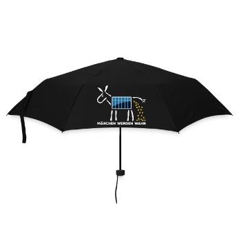 Märchen werden wahr - Goldesel - Photovoltaik - Regenschirm (klein) - Schwarz - Vorne