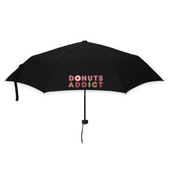 Donuts addict love - Umbrella (small) - black - Front