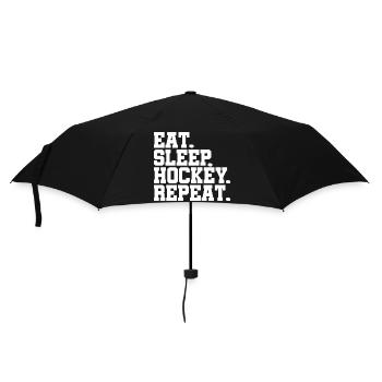 Puck Eat Sleep Hockey Repeat Gift - Umbrella (small) - black - Front