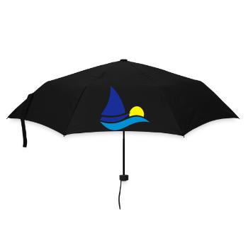 segelboot - Regenschirm (klein) - Schwarz - Vorne