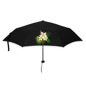 Fleurs de frangipanier un joyau tropical - Parapluie standard - noir - Devant