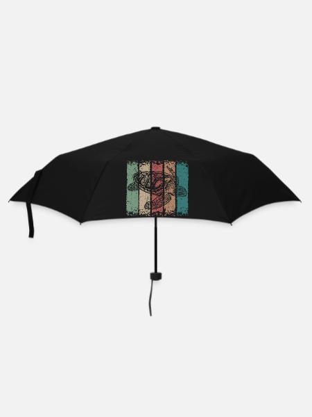 Schildkröte - Regenschirm (klein) - Schwarz