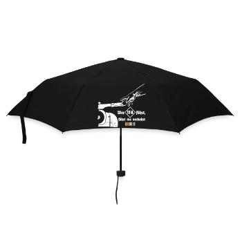Schwalbefahrer - Wer IFA fährt... Ostkult Moped - Regenschirm (klein) - Schwarz - Vorne